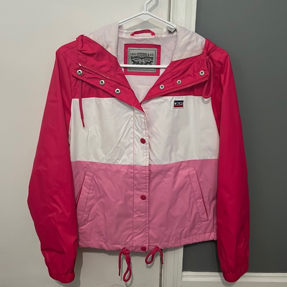 Levi’s pink rain jacket